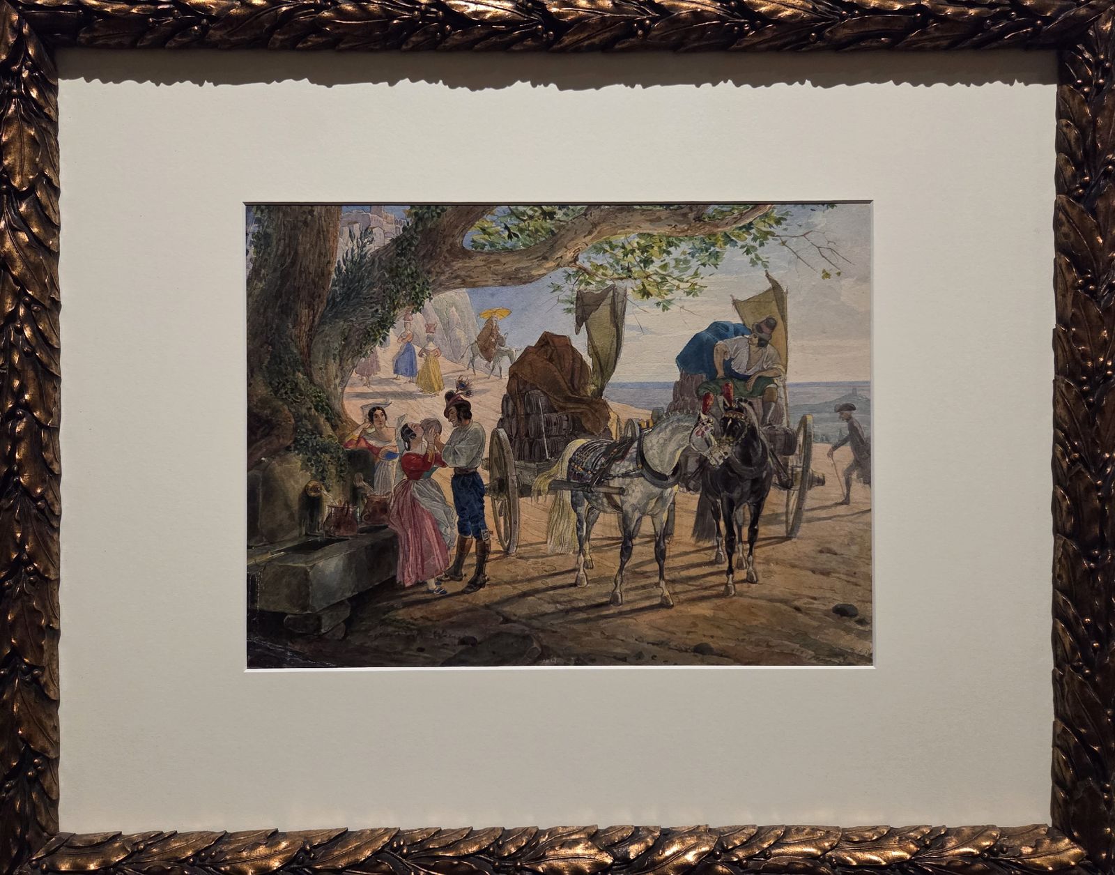 Карл Брюллов Гавань в Константинополе 1835 бумага, сепия, графитный карандаш