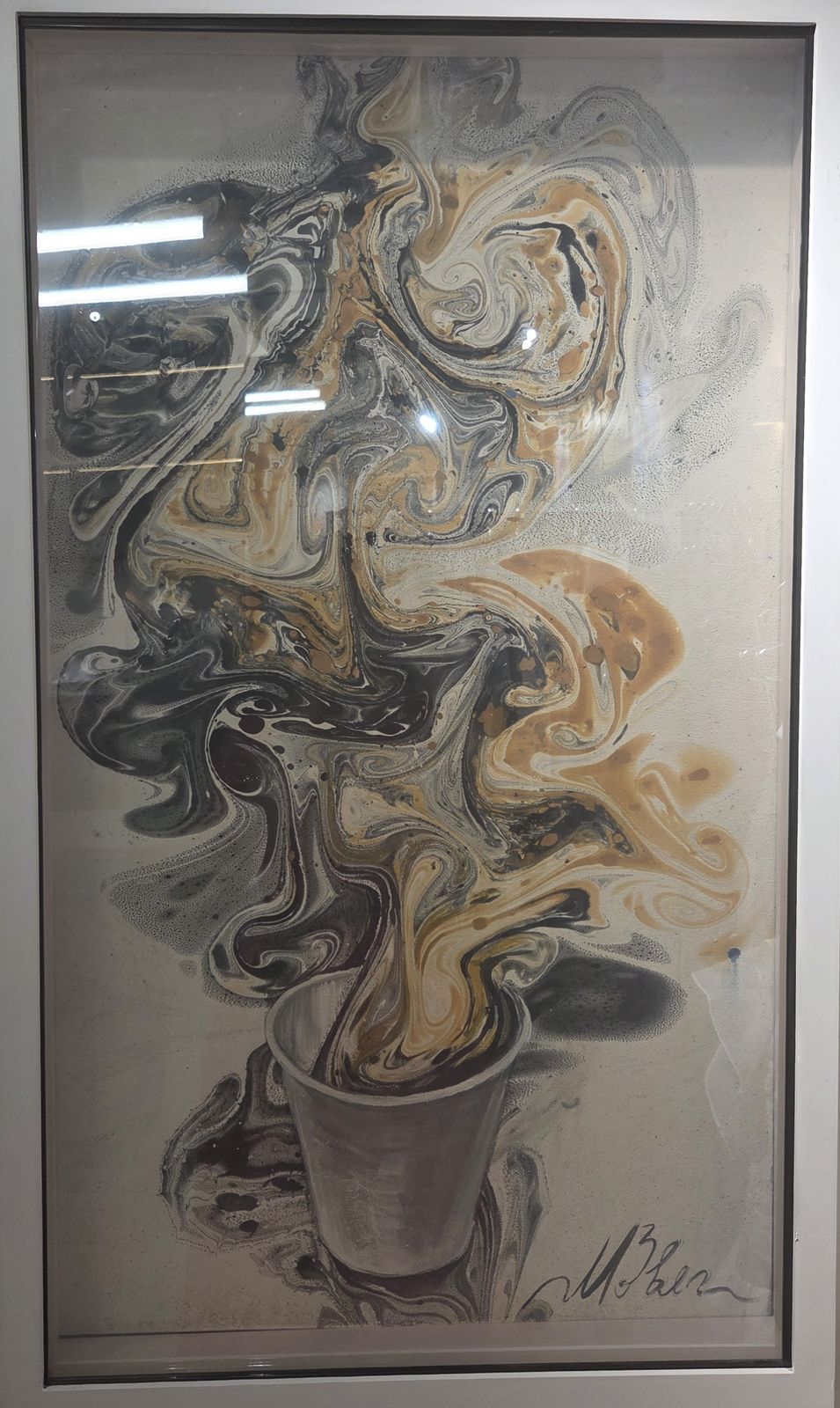 Марина Звягинцева. Серия "Скрытые эмоции". Скрытая радость. холст, масло, биотипия, смешанная техника. 2023