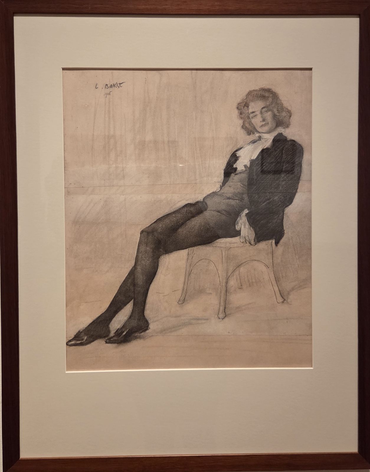 Лев Бакст. Портрет З.Н.Гиппиус 1906 бумага, пастель