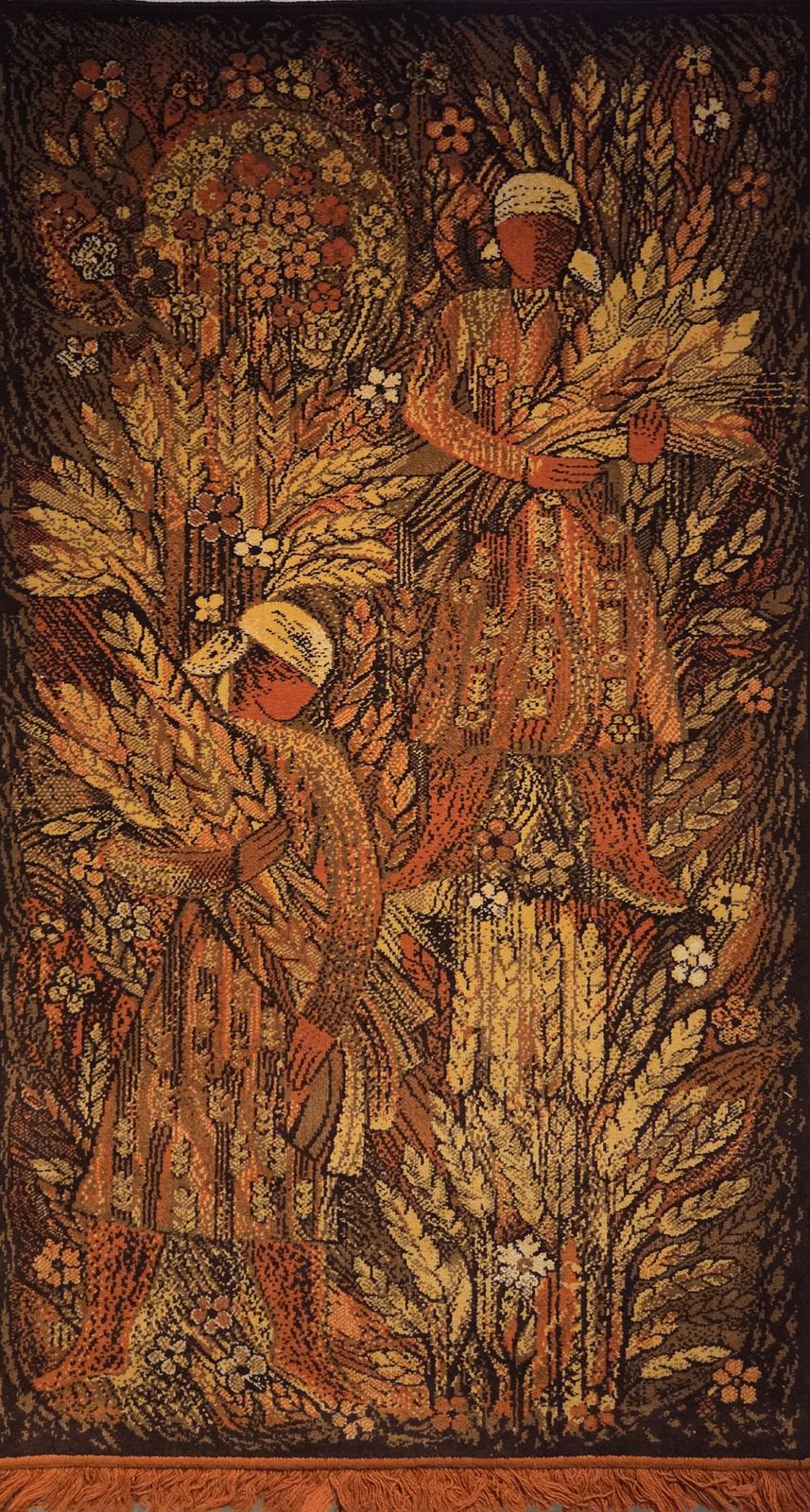 Валентина Кутуб-заде. Урожай. Ковер ворсовый. 1972 шерсть, ткачество